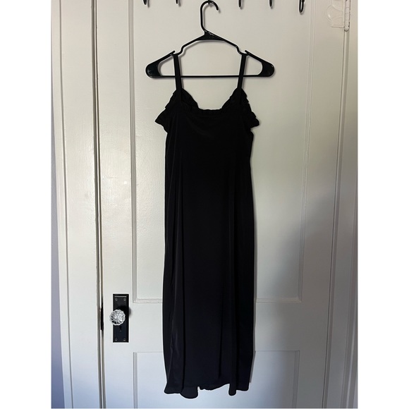 Top Shop black button front midi dress - Picture 3 of 4